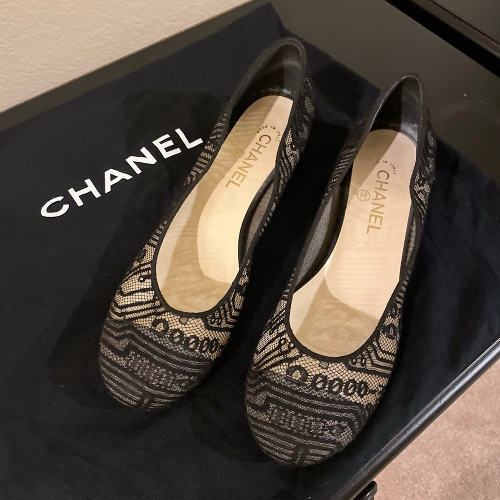 Chanel Lace Flats